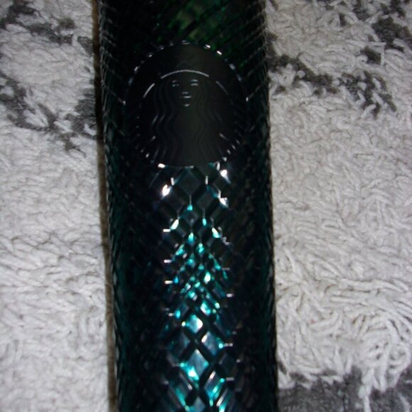Starbucks Emerald Green Jeweled Tumbler Cold Cup 24oz Tumbler - Picture 2 of 4